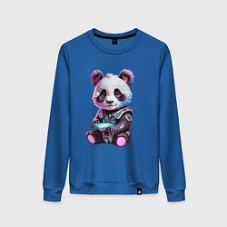 Женский свитшот Funny panda - cyberpunk fantasy