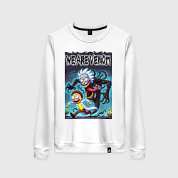 Женский свитшот Веном вселился в Рика - нейрошутка