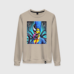 Женский свитшот Веном вселился в Мардж Симпсон - прикол