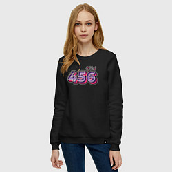 Свитшот хлопковый женский Игрок 456, цвет: черный — фото 2
