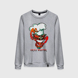 Свитшот хлопковый женский Grill master, цвет: меланж