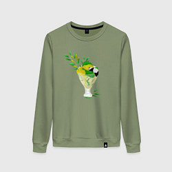 Женский свитшот Панда и мороженое