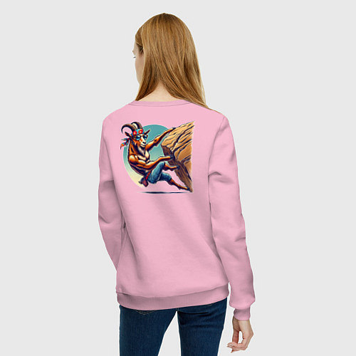 Женский свитшот Безумный горный / Светло-розовый – фото 4