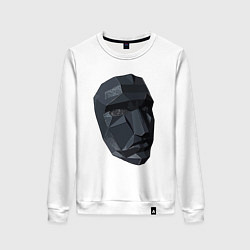 Свитшот хлопковый женский Boss mask, цвет: белый