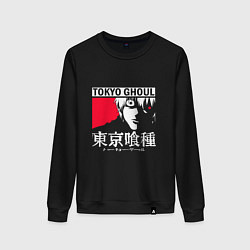 Свитшот хлопковый женский Токийский Гуль Кен, цвет: черный
