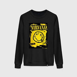 Женский свитшот Нирвана логотип смайл