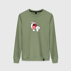 Женский свитшот Мультяшный кролик для пары