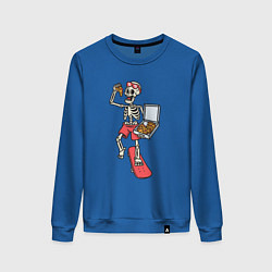 Женский свитшот Скейтер с пиццей