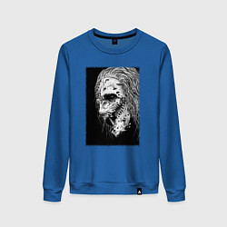 Свитшот хлопковый женский Слипкнот кори тейлор, цвет: синий