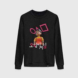 Женский свитшот Игра в кальмара - кукла