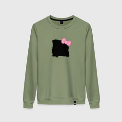 Женский свитшот Минималистка женщина - черный квадрат для пары