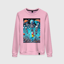 Женский свитшот Skeleton Rick and Morty - ai art fantasy