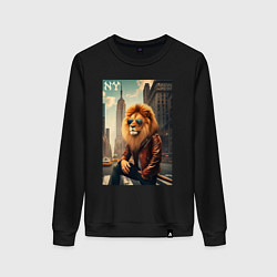 Женский свитшот Cool Lion New Yorker - ai art