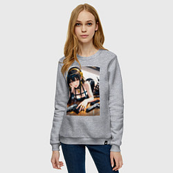 Свитшот хлопковый женский Йор Форджер Семья шпиона, цвет: меланж — фото 2