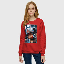 Свитшот хлопковый женский Мирко из Моя геройская академия в неофициальном ко, цвет: красный — фото 2