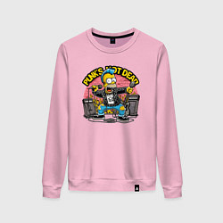 Женский свитшот Панк Гомер Симпсон - певец