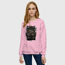 Свитшот хлопковый женский Мотоцикл кастом 1988, цвет: светло-розовый — фото 2