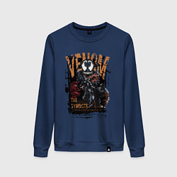 Женский свитшот Веном черный симбиот