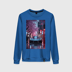 Женский свитшот Суперкар и сакура