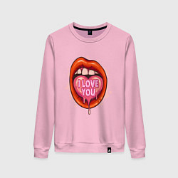 Женский свитшот I love you