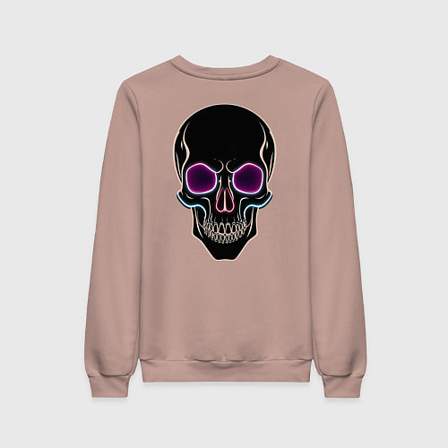 Женский свитшот Skull black / Пыльно-розовый – фото 2