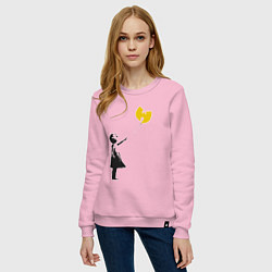 Свитшот хлопковый женский Wu-Tang Banksy, цвет: светло-розовый — фото 2