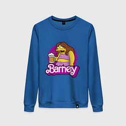 Свитшот хлопковый женский Barney with beer, цвет: синий