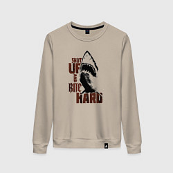 Свитшот хлопковый женский Shark threshold, цвет: миндальный