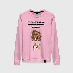 Женский свитшот Доброе утро да начнётся стресс