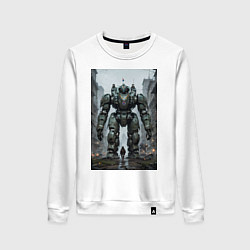 Женский свитшот Конвой роботов в городе