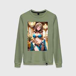 Свитшот хлопковый женский Mamako oosuki в одежде танцощицы, цвет: авокадо