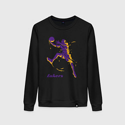 Свитшот хлопковый женский Lakers baller, цвет: черный