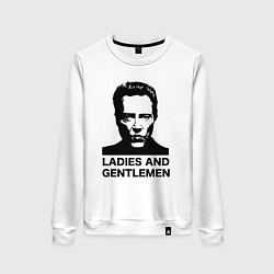 Свитшот хлопковый женский Кристофер Уокен, цвет: белый