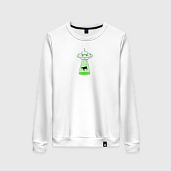 Женский свитшот To the Moon - корова и НЛО