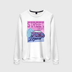 Свитшот хлопковый женский Street drift, цвет: белый