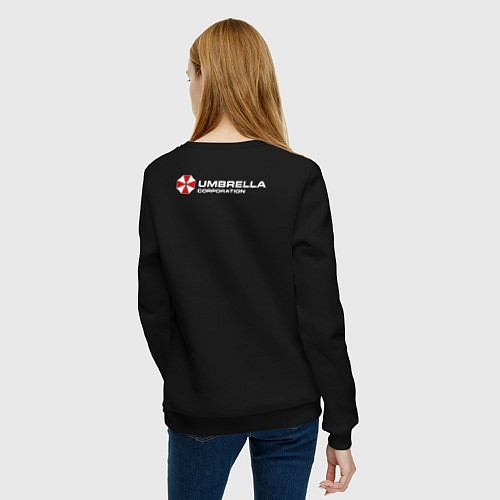 Женский свитшот Umbrella corp stuff / Черный – фото 4