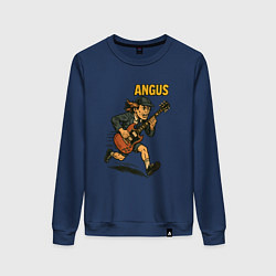 Свитшот хлопковый женский Angus ACDC, цвет: тёмно-синий