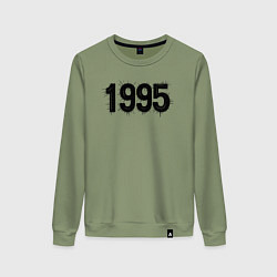 Свитшот хлопковый женский 1995 энергия, цвет: авокадо