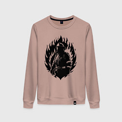 Женский свитшот Пожарный в огне