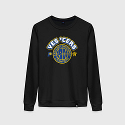 Свитшот хлопковый женский Indiana east champions 2025, цвет: черный