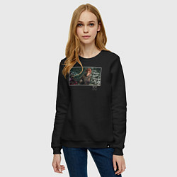 Свитшот хлопковый женский Clair Obscur Expedition 33 Maelle, цвет: черный — фото 2