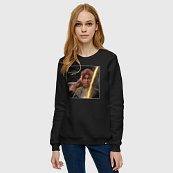 Свитшот хлопковый женский Clair Obscur Expedition 33 Maelle, цвет: черный — фото 2
