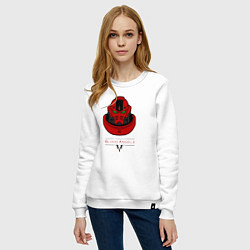 Свитшот хлопковый женский Вархаммер - Кровавые Ангелы, цвет: белый — фото 2