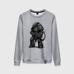 Свитшот хлопковый женский Ксеноморф с болтером, цвет: меланж