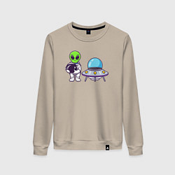 Женский свитшот Инопланетянин космонавт