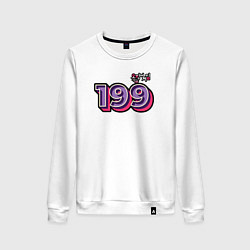 Свитшот хлопковый женский Игрок номер 199, цвет: белый