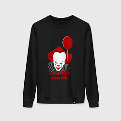 Свитшот хлопковый женский We all float, цвет: черный