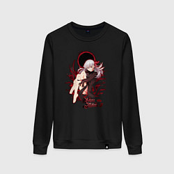 Свитшот хлопковый женский Темная Сакура Fate, цвет: черный