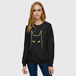Свитшот хлопковый женский Batman minimalism, цвет: черный — фото 2