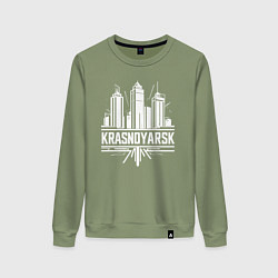 Женский свитшот Красноярск урбан пейзаж